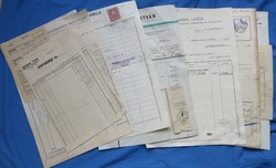 8 old invoices for sale together