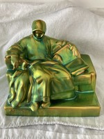 Zsolnay eosin-glazed statue / anonymous figure