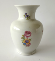 RÉGI SZÉP HOLLÓHÁZI PORCELÁN VÁZA SZÓRT APRÓ VIRÁG MINTÁVAL