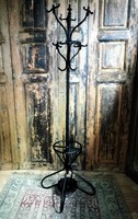 Cast iron Art Nouveau hanger, clothes hanger, coat hanger from the beginning of the 20th century, nicely restored
