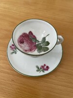 Gyönyörű Alt-Wien rózsás mokkás csésze tányérral.