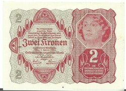 2 korona kronen 1922 Ausztria aUNC 2.