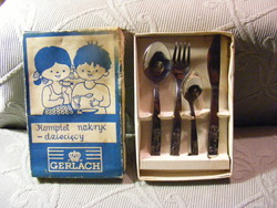 Retro Gerlach gyermek evőeszköz készlet - Maci Laci és barátai 70-es évek