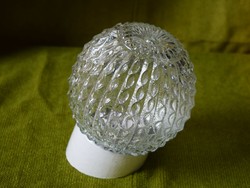Fali lámpa retro gömb búra , porcelán döntött lámpatest Szarvasi , Drasche , 19 x 15 x 15 cm