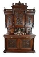 A696 beautiful antique carved sideboard