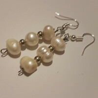 Cultured pearl earrings 4 cm