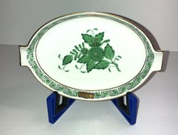 Herend green apponyi ashtray with pattern