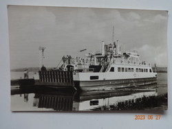 Old postcard: ferry boat on Balaton (1964)