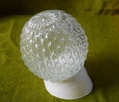 Fali lámpa retro gömb búra , porcelán döntött lámpatest Romania , 20 x 15 x 15 cm