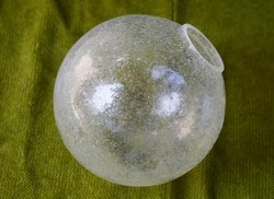 Buborékos gömb lámpa búra retro midcentury stílus üveg 14 cm perem nélküli