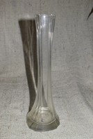 Régi üveg váza szálváza , templom , oltár 10x10x 30,5 cm