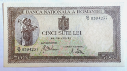 Romania 500 lei 1941 au-unc