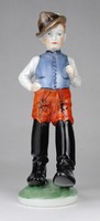 1N665 old Herend seven-mile boy with boots porcelain figure 21 cm