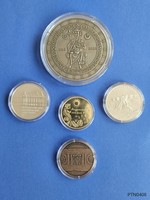 2022. évi színesfém emlékérme lot (5db) bontatlan MNB kapszulában, tájékoztató füzetekkel.