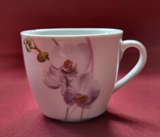 Crea Table német porcelán kávés teás csésze orchidea virág mintával