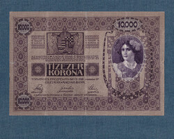 10000 Korona 1918 Bélyegzés nélkül