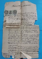 Házassági szerződés az 1800-évekből vízjeles papíron!