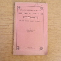 (1896) A Magyarországi Ev. Református Egyház Egyetemes Konventjének jegyzőkönyve /1896 április 21-25