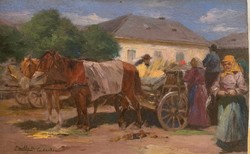 Pállya Celesztin (1864-1948) Vásárban