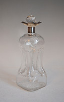 Glass pourer with silver neck