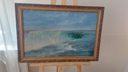 (K) Kamecz Erzsébet Niagara Vízesés 67x47 cm kerettel