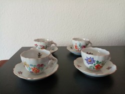 Hüttl Aquincum porcelán mokkás/kávés csészék