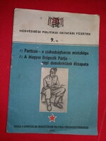 1949. Honvédségi politikai oktatási füzetek 9. füzet könyv a képek szerint HONVÉDELMI MINISZTÉRIUM
