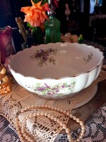Ibolyamintás nagyméretű porcelán pogácsás tál