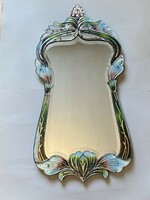 Antique colorful Venetian large wall mirror 113 x 57 cm
