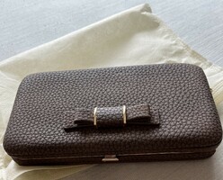 Új női pénztárca, kézi táska (kávé barna színben)