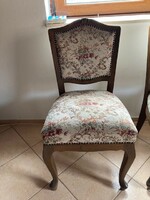 2 db Neobarokk kárpitozott szék, kis rokokó beütéssel