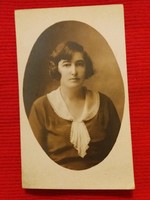 Cc. 1920 Antique bieder oval sepia photo lady portrait photo as shown