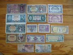 Mixed paper money package, / 15 pcs /