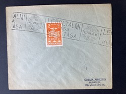 LÉGOLTALMI LIGA KIÁLLÍTÁSA 1937. első napi bélyegzés FDC