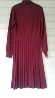 Burgundy dress made of elastic material