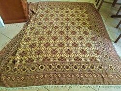 Gold-burgundy woven fabric - 200x215 cm