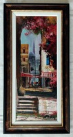 Adilov Alim "Keleti városrészlet" c. festmény szép keretben ingyen postával