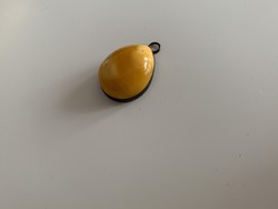 Amber egg butterschotch tojás  borostyán vajborostyán antik ezüst medál