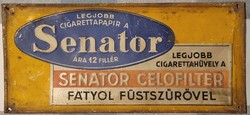 Senator cigarette paper cello filter rare advertising board