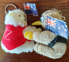 Kiwi és bárány figura, tapsolós kulcstartó, új  (Akár INGYENES szállítással)