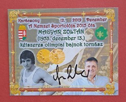 Aláírás, dedikált  2019. Magyar Zoltán