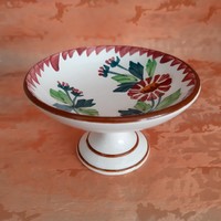 Italian ceramic, hand-painted, footed offering, footed bowl