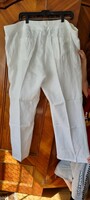 Marks & spencer linen trousers, snow white, xl