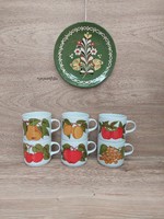 Alföldi porcelán ritka bögresor gyümölcsös dekorral