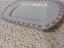 Gyönyörű rózsa mintás, arany széllel, hatalmas porcelán asztalközép,kínáló tál