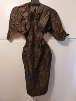 Beautiful usa silk brocade/lamé cocktail dress two-piece size 40-42