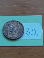 Barbados 1 cent 1997 harpoon, coat of arms, ii. Queen Elizabeth zinc with copper coating 30.