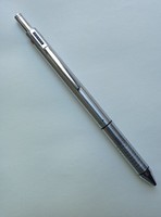 Retro ballpoint pen with metal body, t pencil.