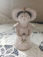 Old retro kumpost Eva ceramic girl with hat for sale!