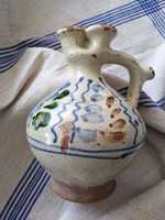 Antique rattle jar - earthenware / reserved